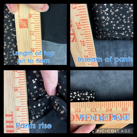 Nike DRI-FIT One Black/Gold Star Leggings & Crop Tank SET Girls Sz XL - Picture 5 of 10